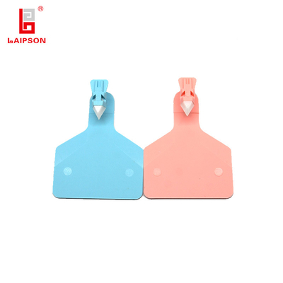 Veterinary Management TPU Material Single Cow Sheep Ear Tag In Pink