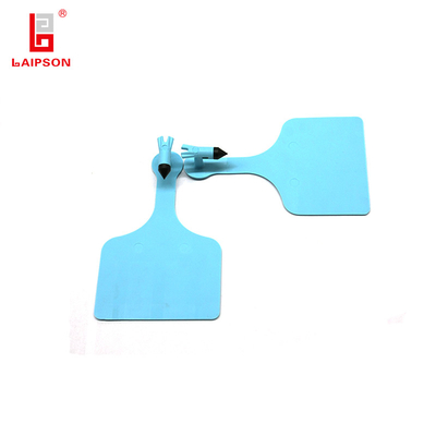 ISO9001 TPU Blue Customization TOP TPU Material Cattle Cow Animal Ear Tag With Serial Number For Cattle